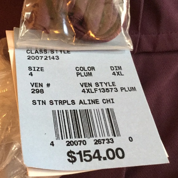 David’s Bridal Plum Prom Bridesmaid Evening Gown - Picture 5 of 5